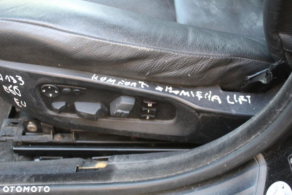 FOTEL LEWY KIEROWCY BMW E60 E61 LIFT KOMFORT CZARNA SKÓRA PAMIĘĆ EUROPA - 4