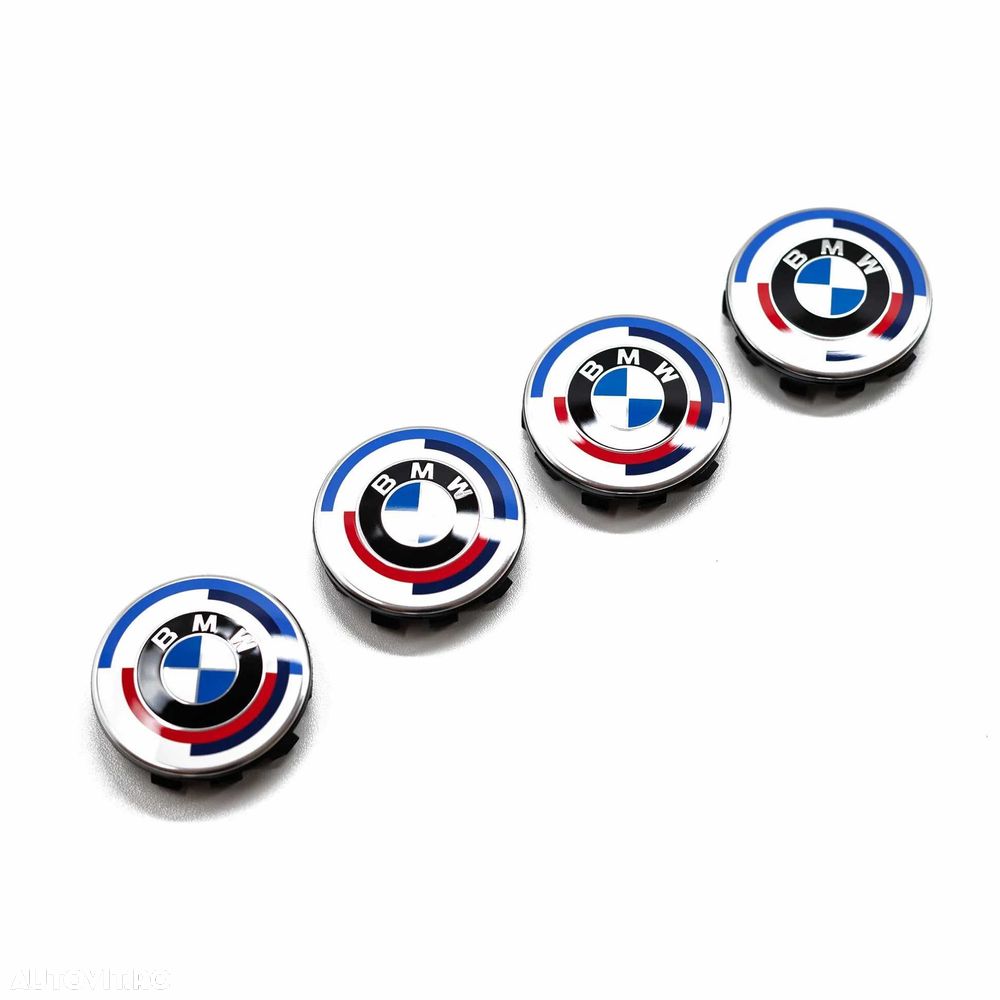 Set 4 Embleme Jante BMW 56mm / 68mm Editie 50 De Ani Capace Roti Sigle - 8