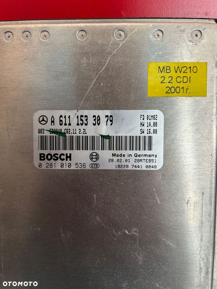 KOMPUTER STEROWNIK SILNIKA MB MERCEDES-BENZ W210 2.2 CDI 2001R A6111533079 - 2