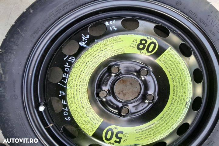 Roata de rezerva R16 T125 / 70R16 T125 / 70R16 Volkswagen VW Golf 7 [ - 2