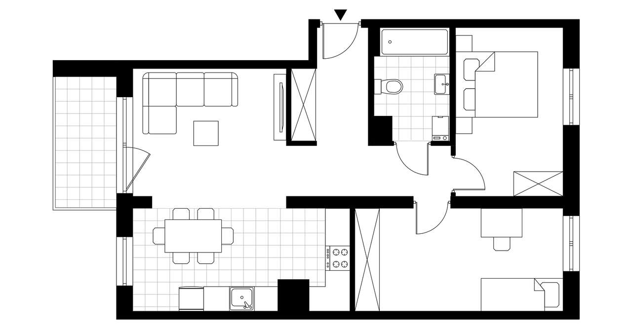 Taczaka 5 | apartament 3-pok. z widokiem na zielone patio | B/2/11 - Pełny obrazek: 5/25