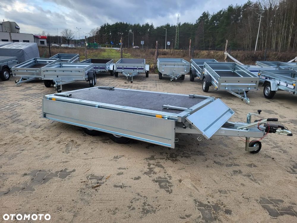 Neptun DOSTAWA! Przyczepa platforma wym. 302x151x40 SPAWANA! koła pod spodem N20-302 2 kps, wszystkie burty DEMONTOWALNE, DMC 2000kg GN275 - 9