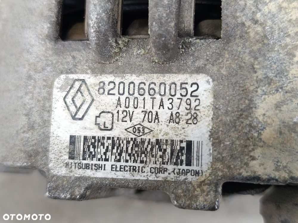 ALTERNATOR DACIA SANDERO I 8200660052 A001TA3792  MITSUBISHI ELECTRIC 1.4 - 2