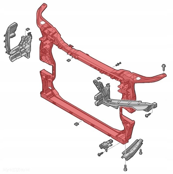 Ślizg Mocowanie Uchwyt Zderzak Audi Q5 II 2 80D FY Lift FL 2021-2024 R - 4