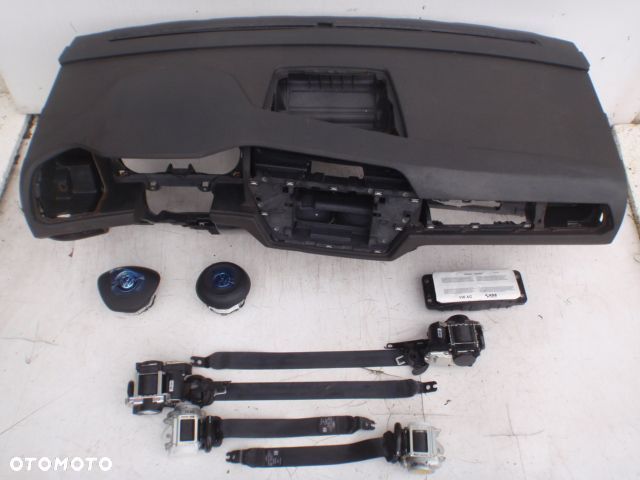 VW TOURAN 5T 5TA DESKA KONSOLA KOKPIT PULPIT PÓŁKA PARAPET AIRBAG PODUSZKI PASY PAS KURTYNY naprawa - 2