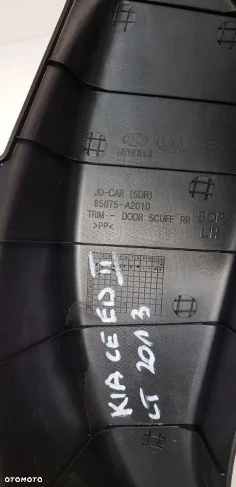 OSŁONA LISTWA NAKŁADKA PROGU TYŁ KIA CEED II HB - 3