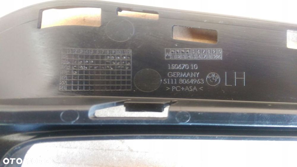 BMW 5 G30 G31 M550 LEWA ZAŚLEPKA KRATKA ZDERZAKA - 8