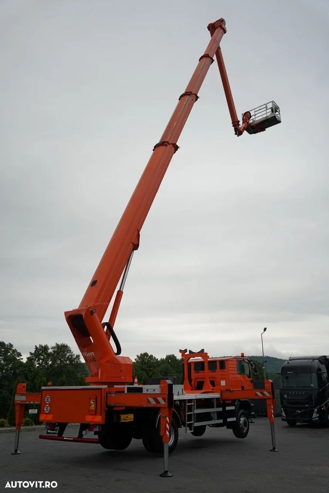 MAN TGM 18.290 / 4x4 / BRAȚ CU COLIVIE / ÎNĂLȚIME DE LUCRU 46M / MANUALĂ - 8