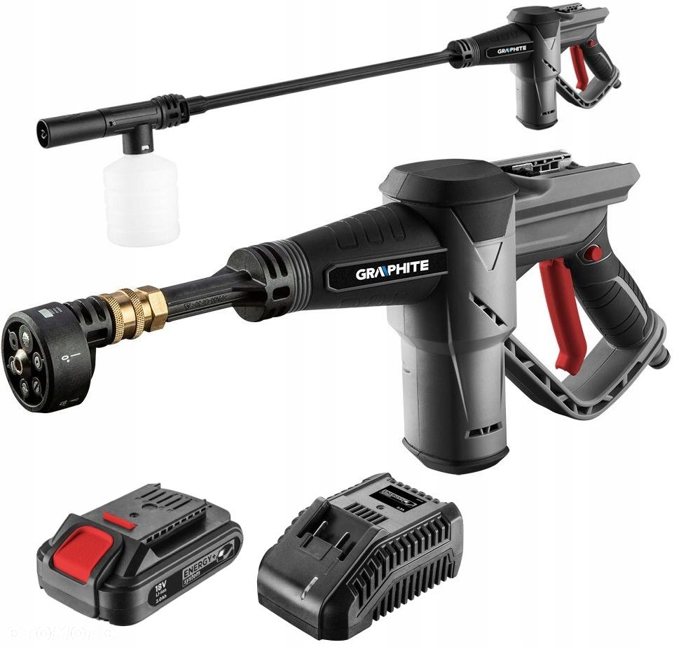 MYJKA CIŚNIENIOWA AKUMULATOROWA 18V GRAPHITE  2Ah - 2