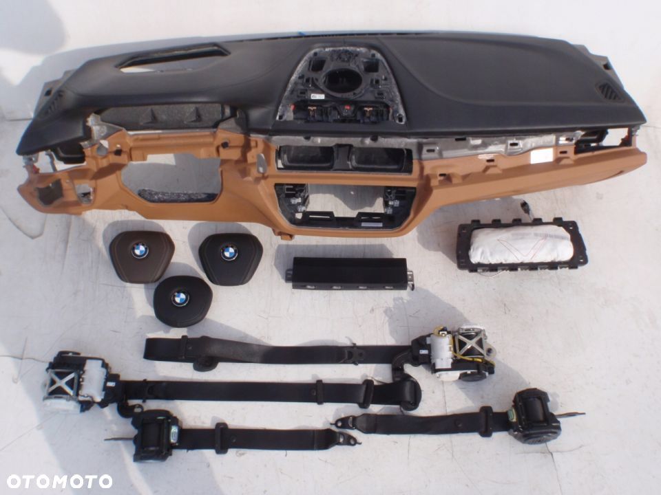 BMW 5 G30 G31 6 G32 M DESKA KONSOLA KOKPIT PULPIT PÓŁKA PARAPET AIRBAG PODUSZKI PASY PAS naprawa !!! - 3