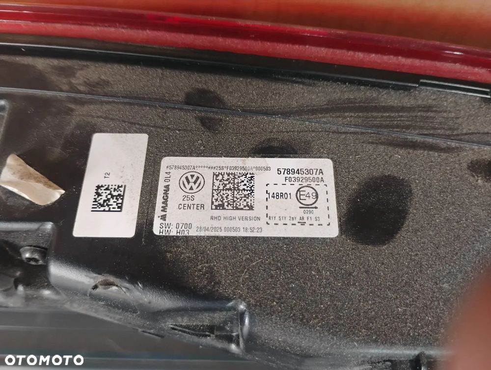 LISTWA LED TYLNA TYŁ BLENDA SEAT CUPRA TERRAMAR KLAPY STOP 578945307a - 9
