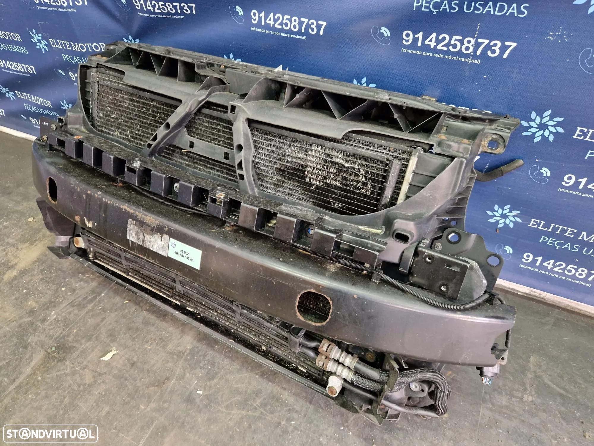 Frente de fibra usada VW PHAETON 3.0 TDI radiadores reforço ventiladores - 3