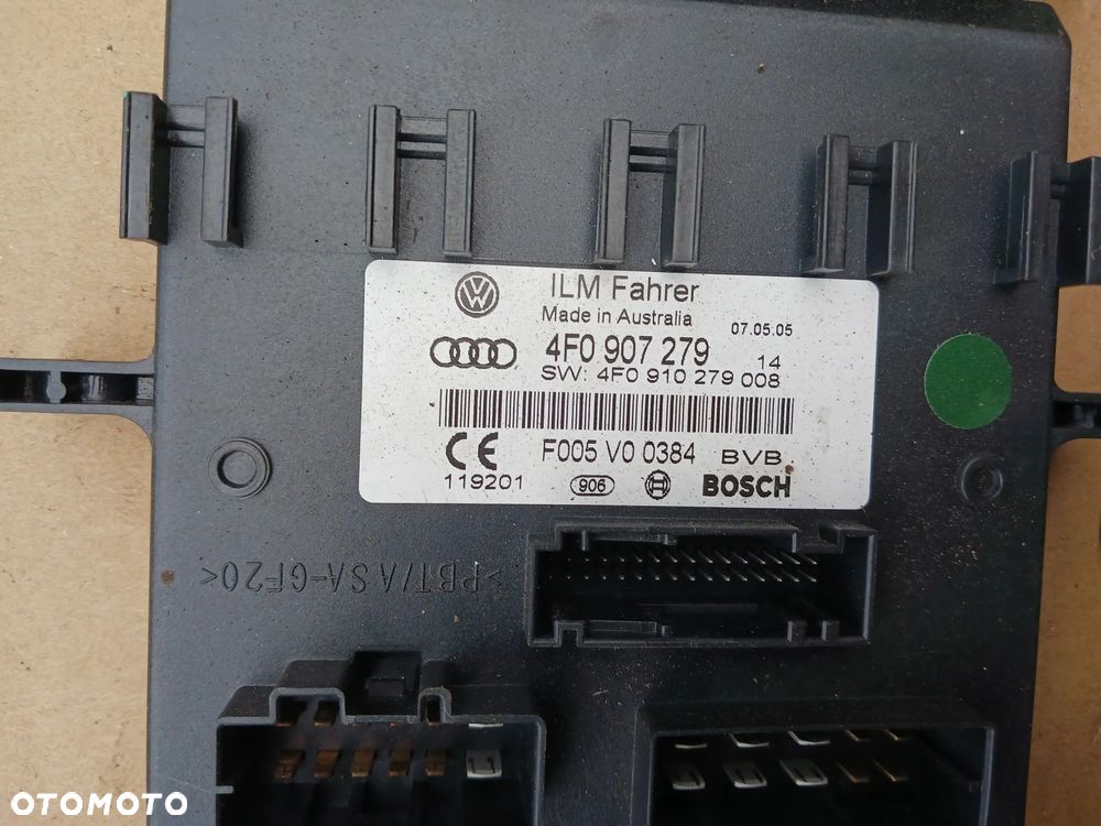 Zestaw startowy AUDI A6 C6 2.4 BDW V6 sedan manualna skrzynia sterownik silnika EKU ECU 5WP45304 Siemens 4F0907552D  4F0910552R kluczyk stacyjka 4F0909131 Gateway Temic 4F0907468D moduł komfortu 4F0907289F rygiel blokada kierownicy 4F0905852B sterownik moduł mocy 4F0907280 świateł 4F0907279 8P0907357C KOMPLET DO ODPALENIA SILNIKA - 4