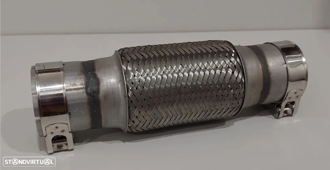 57mm - Flexível Inox Reforçado Escapes + 2 Braçadeiras - 7