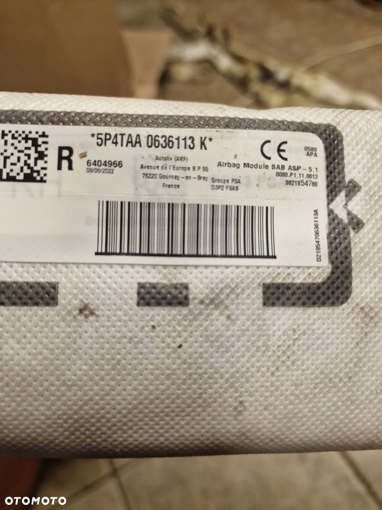 poduszka fotela airbag peugeot 208 ii lewa lub prawa 6404966 - 3