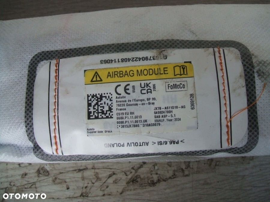 FORD FOCUS MK4 KURTYNA AIRBAG PODUSZKA w FOTEL LEWA JX7B-A042D95-BG - 6