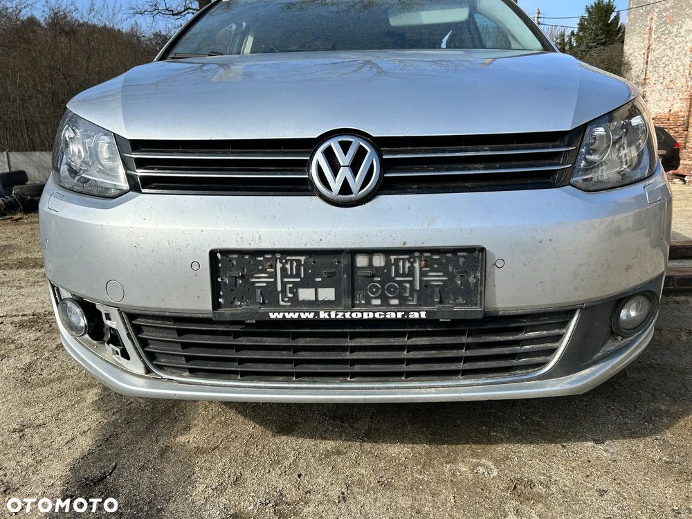 VW TOURAN II 10-15r ZDERZAK MASKA PAS PRZÓD BŁOTNIK 6xPDC LAMPA LA7W TDI - 4