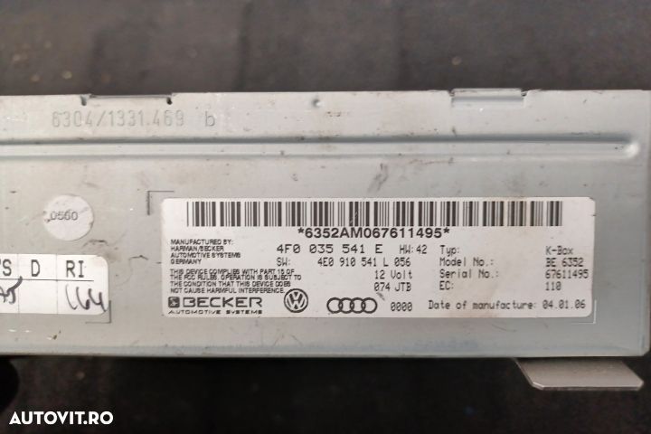 Modul control radio 4F0035541E 4E0910541L 4F0035541E 4E0910541L Audi - 5