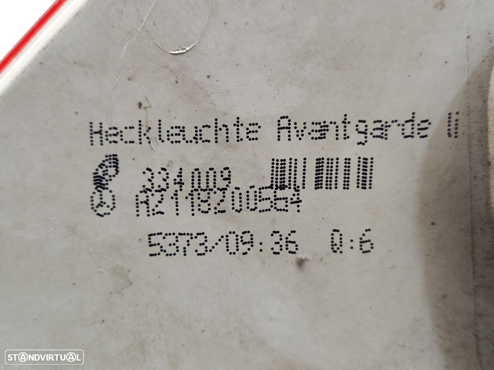 Farolins traseiros trás direito esquerdo LED originais Mercedes Benz Classe E W211 Carro Avantgarde Pré Facelift de 2001 a 2006 - 8