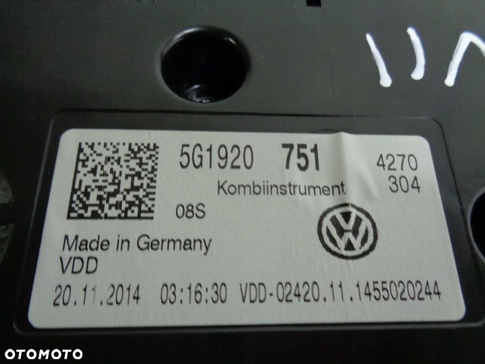 w golf vii 1.6 2.0 tdi licznik zegary 5g1920751 europa 12-20r - 4