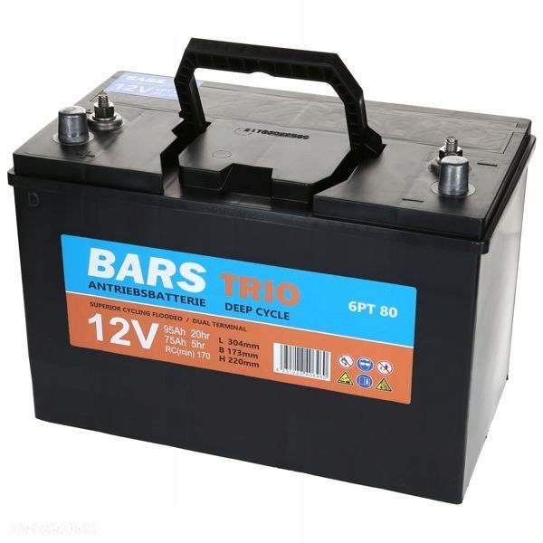 Akumulator Bars TRIO Deep Cycle 12V 95Ah GR27 304173220 DT 6PT80 - 5