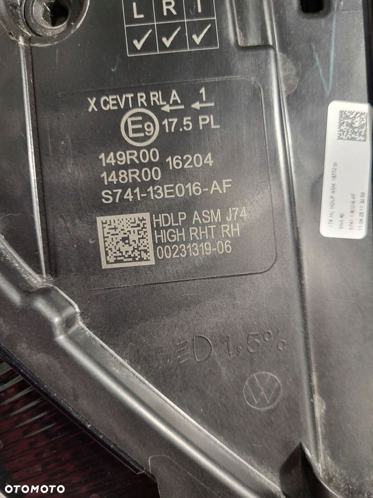 volkswagen transporter t9 iq led przód strona prawa s741-13e016-af - 6