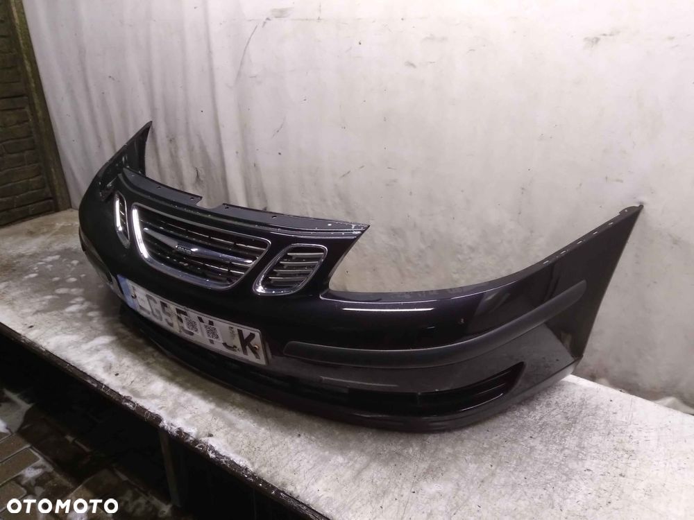 ^ ZDERZAK PRZÓD PRZEDNI DO SAAB 93 9-3 CZARNY HALOGENY - 4