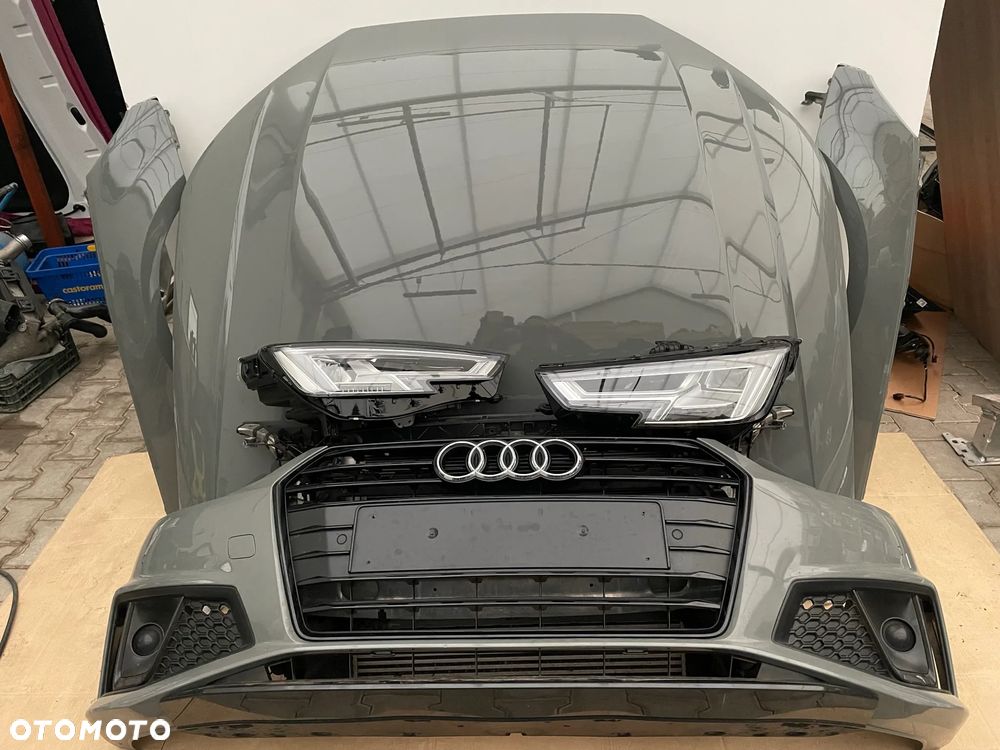 Audi A4 B9 przód kompletny maska, zderzak, błotnik, lampy LX7B - 1