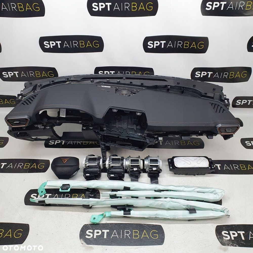 CUPRA FORMENTOR DESKA ROZDZIELCZA KONSOLA KOKPIT PULPIT PODUSZKI AIRBAG AIR BAG PASY KIT SET - 1