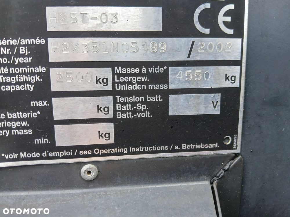 Linde H25T-03 2002rok wolny skok przesuw sprowadzony - 26
