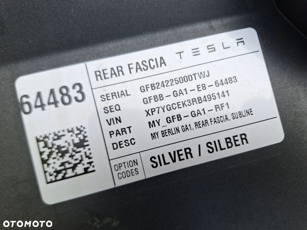 TESLA MODEL Y 20- NIE KLEJONY! ZDERZAK TYŁ TYLNY ORYG. 1487995-00-B WYSYŁKA KRAJ-EUROPA - 11