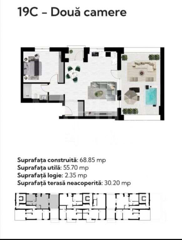 Apartament 2 camere de vanzare in Baile Felix, Cordau — fotografia 1