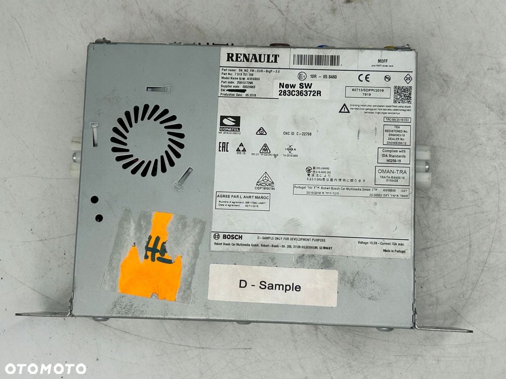 radioodtwarzacz stacja multimedialna renault megane iv 259151729r - 2
