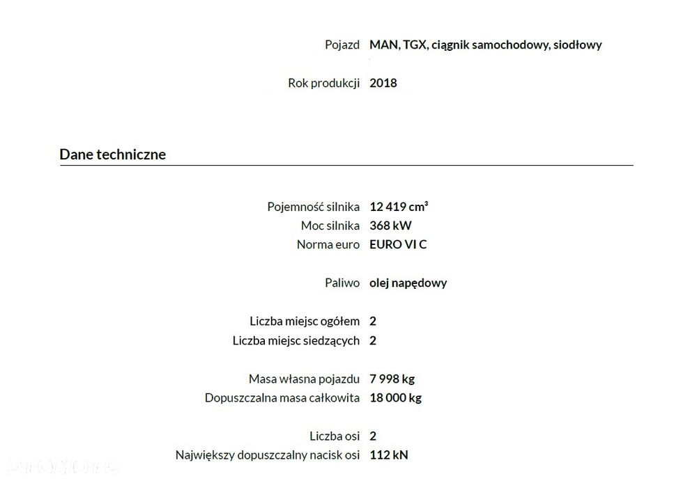 MAN 2018 TGX 18.500 SALON POLSKA - 2