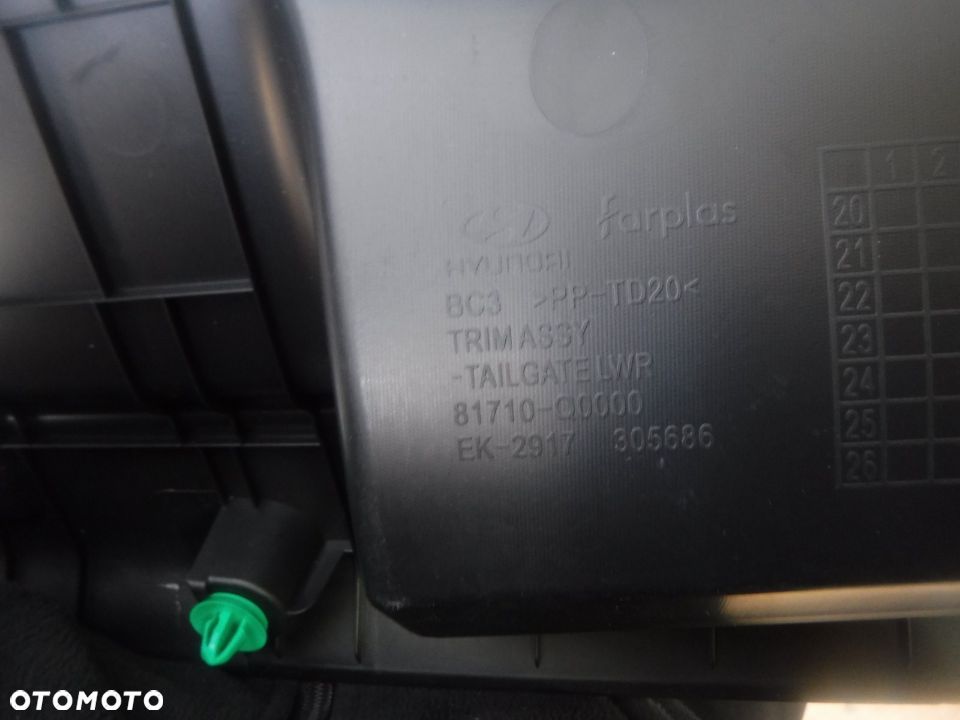HYUNDAI I20 III TAPICERKA OSŁONA KLAPY BAGAŻNIKA - 3
