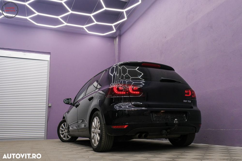 Stopuri Full LED VW Golf 6 VI (2008-2013) R20 Design Rosu Fumuriu cu Semnal Dinami- livrare gratuita - 15