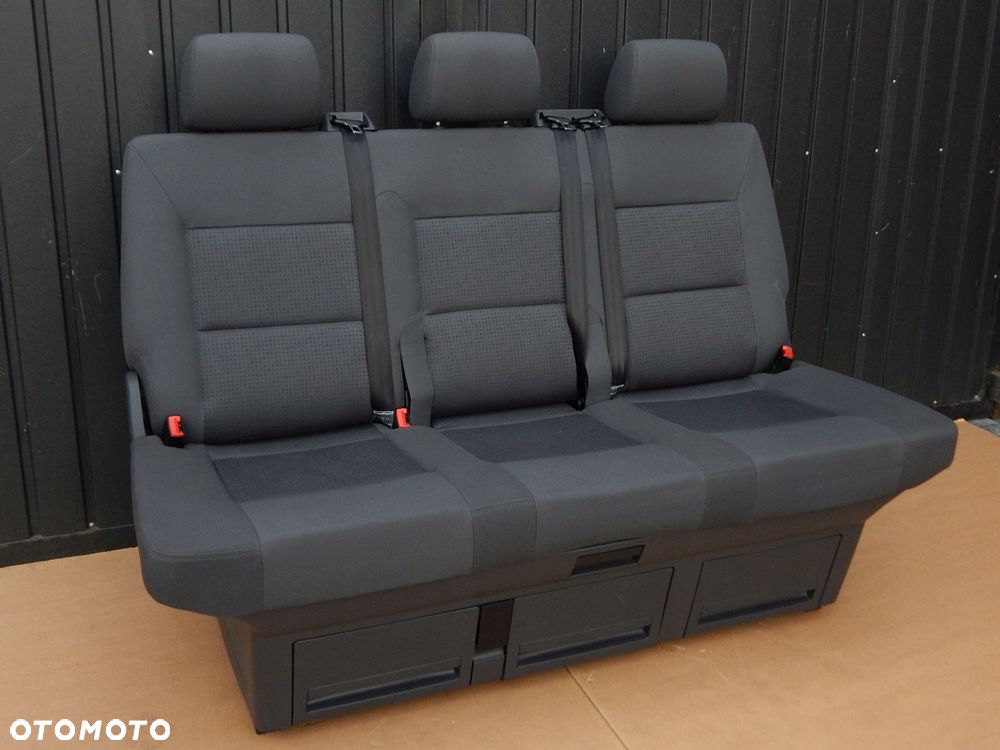vw t5 t6 multivan fotel kanapa łóżko tył antracyt - 3