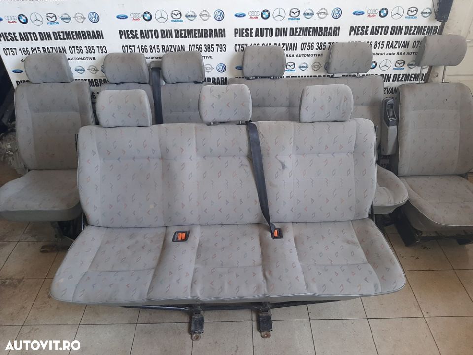 Scaune Bancheta Interior Complet VW Transporter T4 Caravelle 9+1 - 1