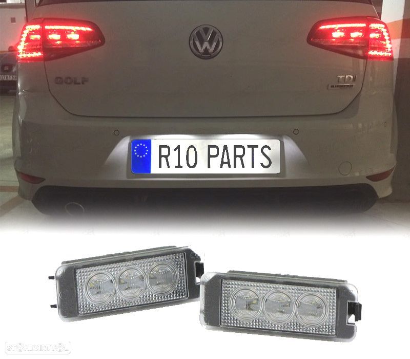LUZES MATRÍCULA LED VOLKSWAGEN VW GOLF MK4 MK5 MK6 MK7 PASSAT NEW BEETLE VOLKSWAGEN VW EOS PHAETON - 1