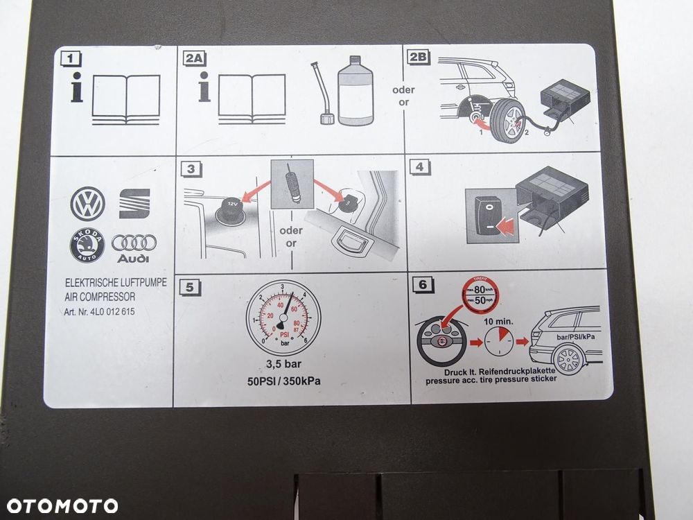 KOMPRESOR POMPKA DO KÓŁ KOŁA 4L0012615 AUDI Q5 8R - 6