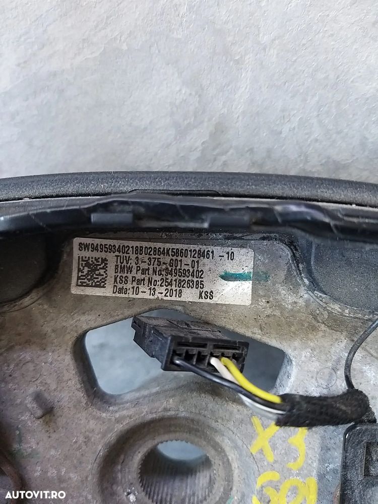 Volan piele in 3 spite cu comenzi bmw x3 g01 3375g0101 949593402 2541826385 - 2