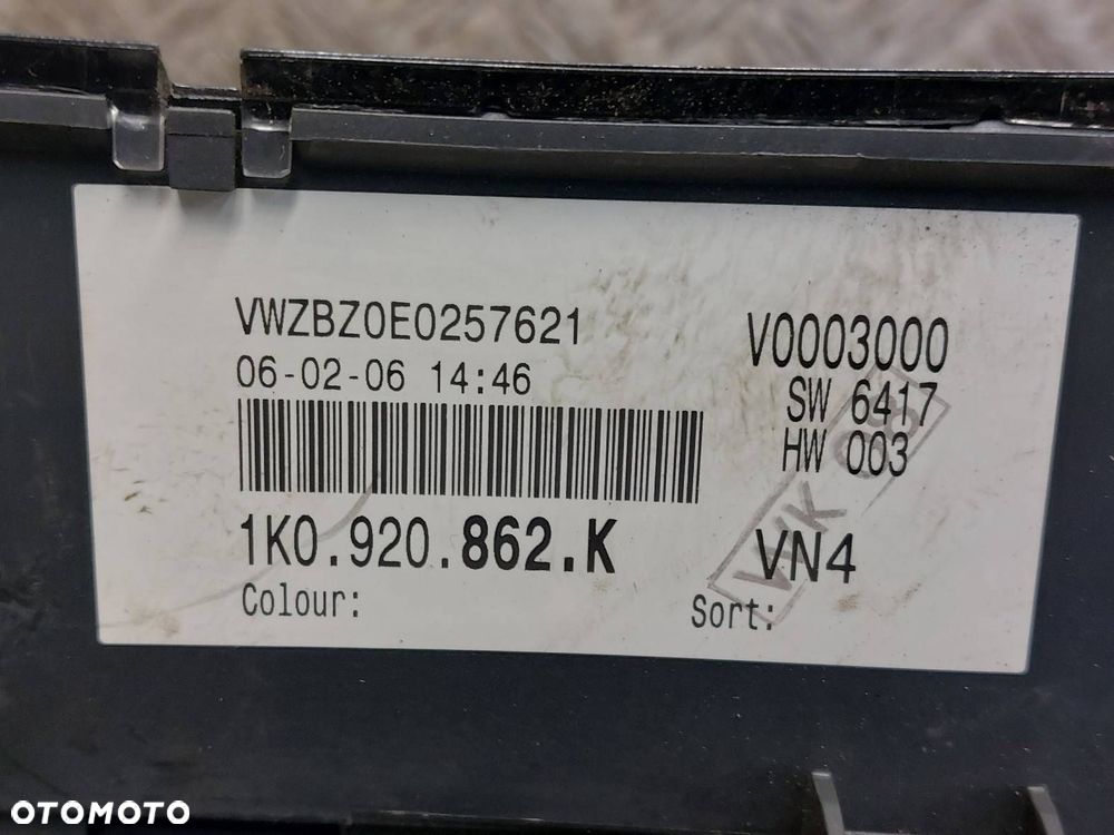 ZESTAW STARTOWY GOLF PLUS 1.9 TDI 03G906016EF 0281012615 1K0920862K - 9