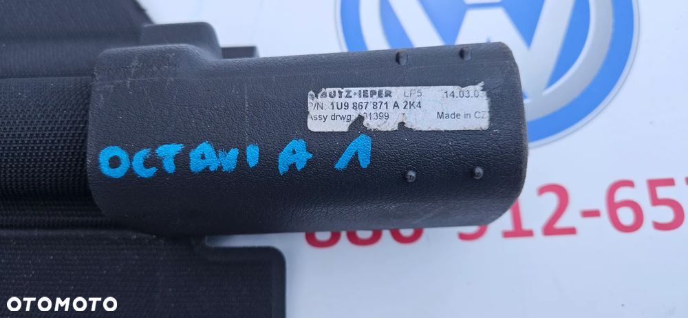 SKODA OCTAVIA I KOMBI LIFT Roleta bagażnika CZARNA ŁADNA 1U9867871A - 15