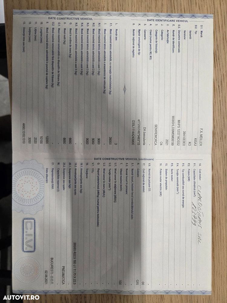 Meiller 3 axe, 28mc, axe SAF, prelata, roata rezerva, axa liftabila, picoare sprijin, masa propie 6,7t, scena vizitare, STARE FOARTE BUNA-posibilitate leasing 4 ani-PROMOTIE 23900 EUR+Tva - 17