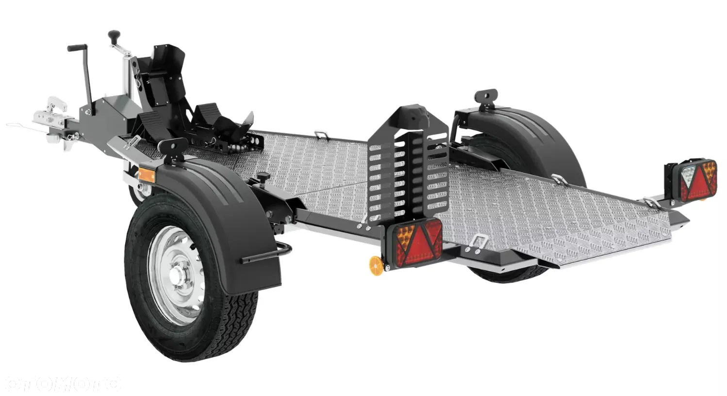 Lorries Przyczepa motocyklowa MT 1 składana uchylna 750kg - 2