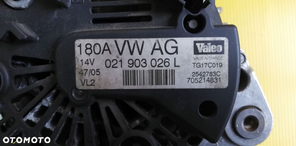Alternator 180A Passat b6 Golf V 1,9TDI 2,0 TDI 021903026L - 5