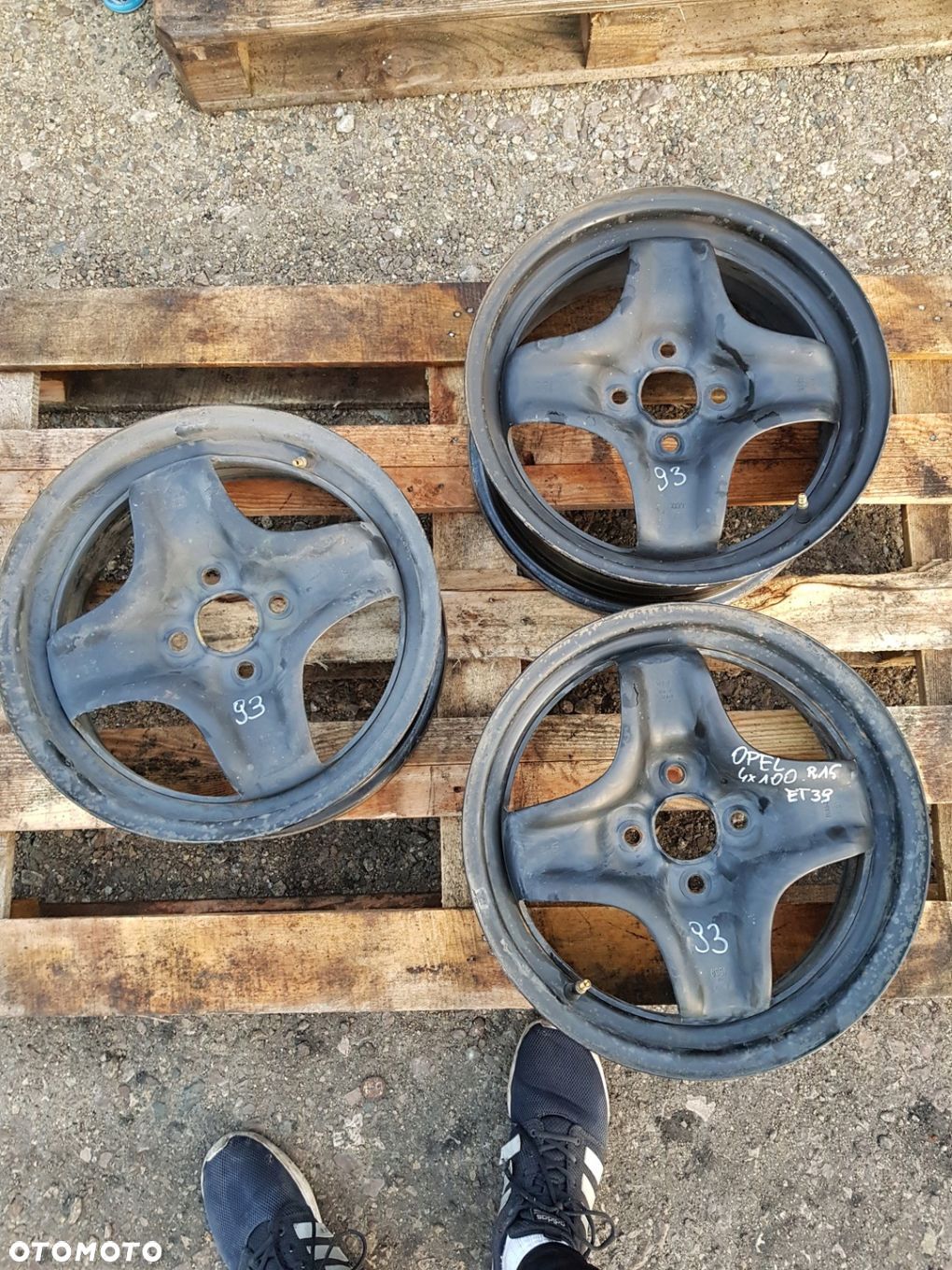 FELGA STALOWA CZUJNIKI OPEL 15 4X100 ET39 93 - 1