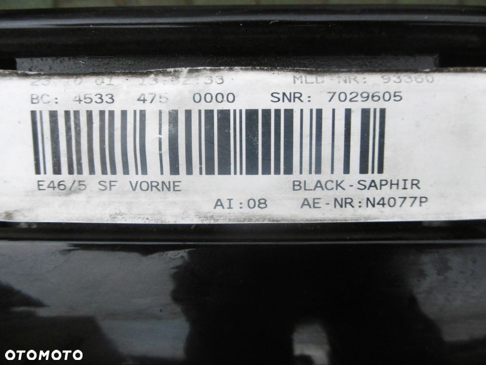 Zderzak BMW E46 COMPACT BLACK SAPHIR - 4