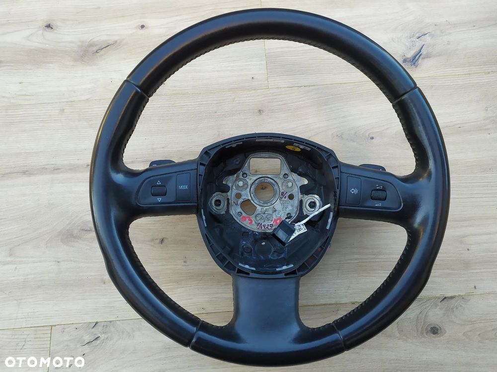 AUDI A6 C6 A8 D3 LIFT Q7 KIEROWNICA TRÓJRAMIENNA CZARNA SOUL ŁOPATKI IGŁA - 1