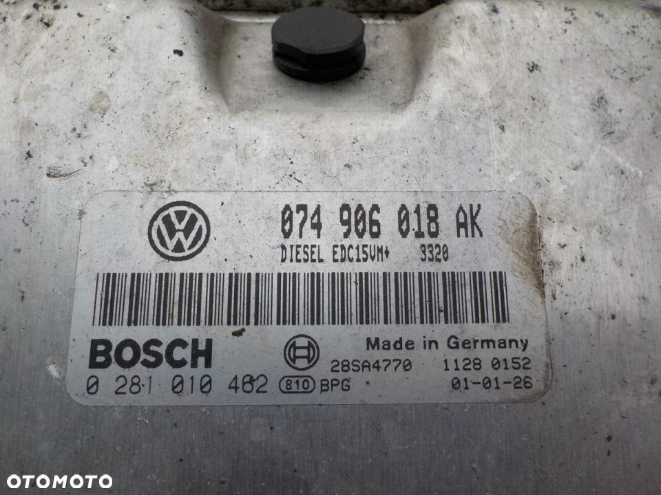 VW T4 2.5 TDI KOMPUTER STEROWNIK 074906018AK IMMO - 4